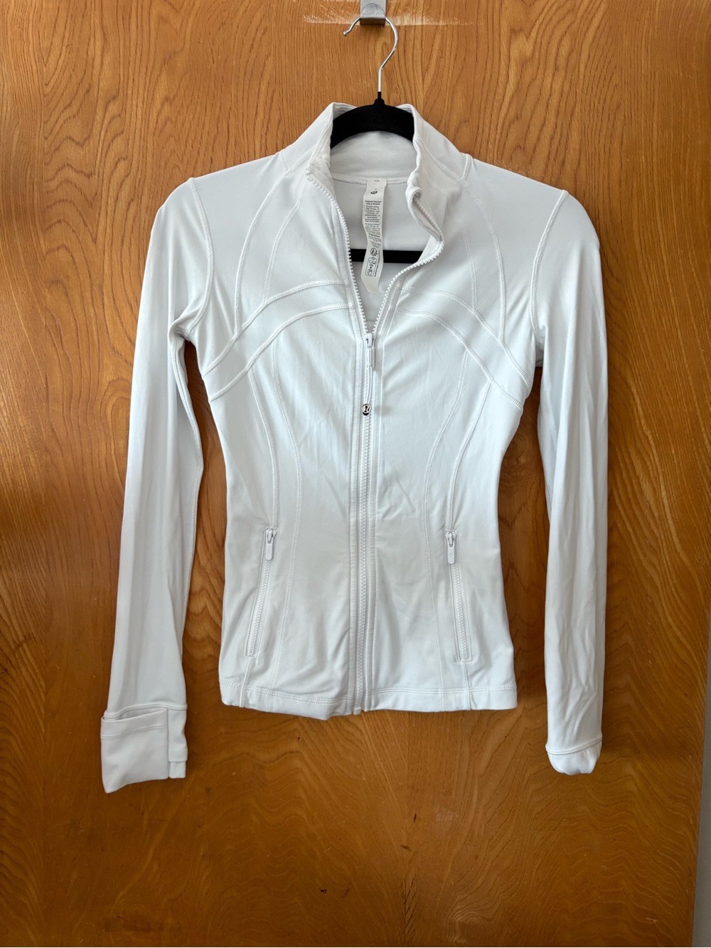 LULULEMON Define White Zip-Up Bomber Jacket 2